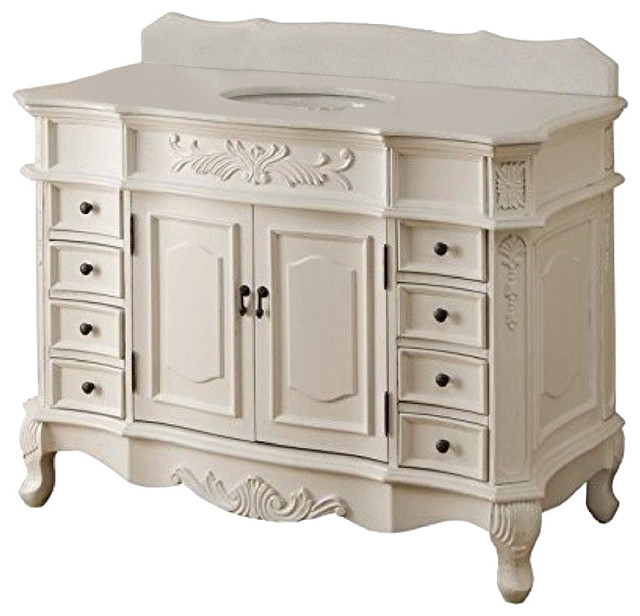 morton bathroom vanity, antique white, 48"