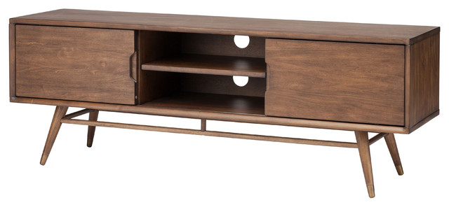 Maarten Media Entertainment Center Walnut Modern Maarten Media Entertainment Center