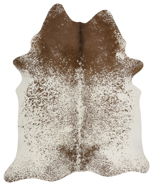 Brown Salt And Pepper Cowhide Rug Contemporary Novelty Rugs by