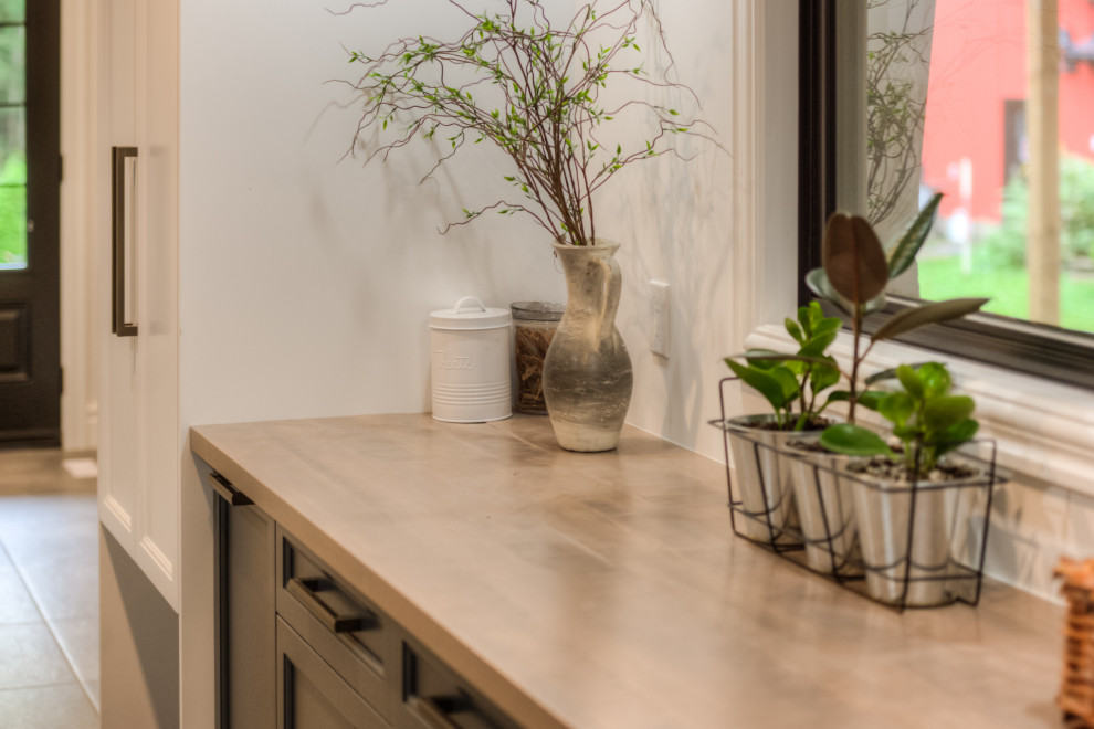 Transitional home design photo in Toronto