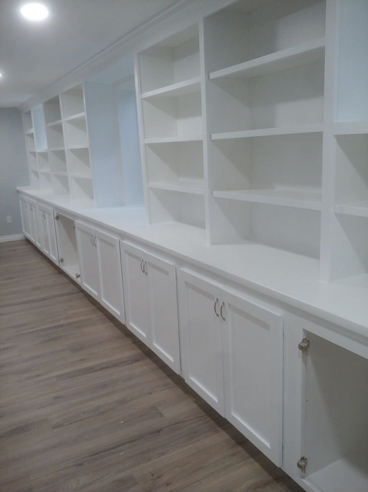 Basement Remodel with Custom Built-in Storage