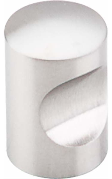 Top Knobs: Indent Knob 5/8 Inch - Brushed Stainless Steel