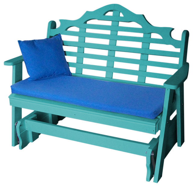 Poly Marlboro Glider, 4 Foot Contemporary Outdoor Gliders by