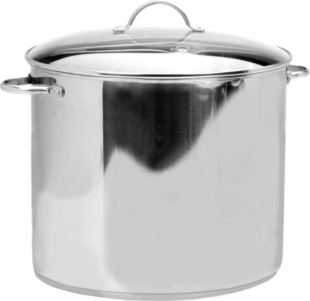 RSVP Endurance Stainless Steel Water Bath Canner Set with Jar Rack, 20 Quart Contemporary