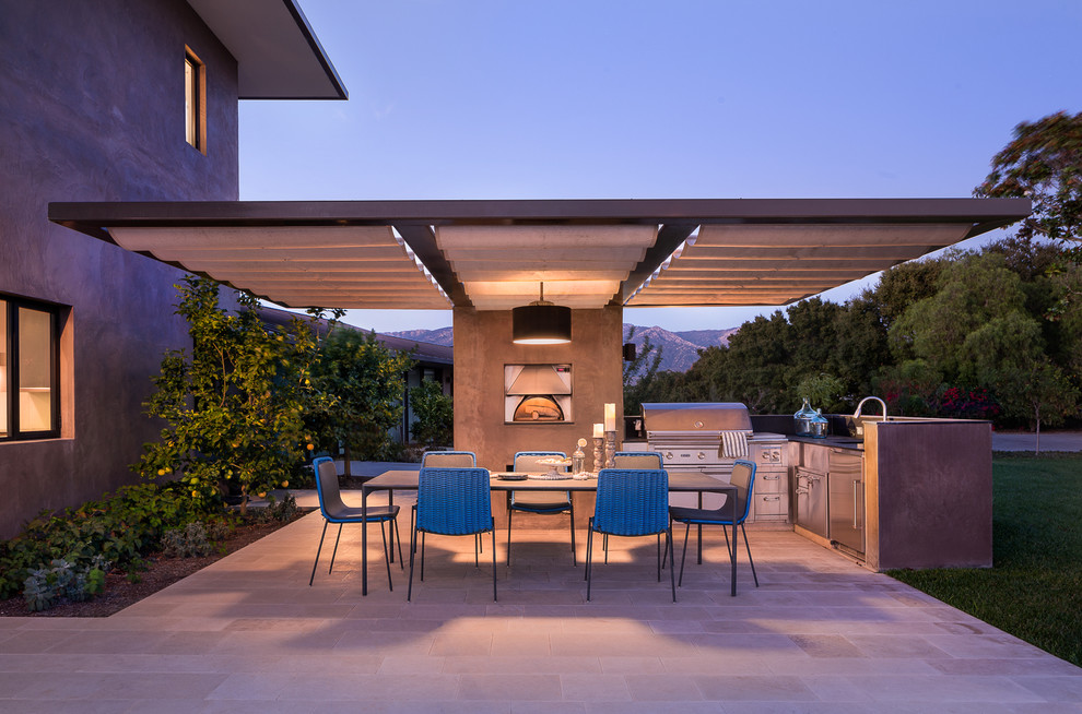 Design ideas for a contemporary patio in Santa Barbara.