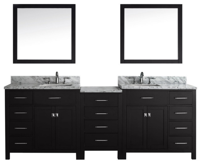 93" Double Bathroom Vanity Transitional Bathroom Vanities And Sink