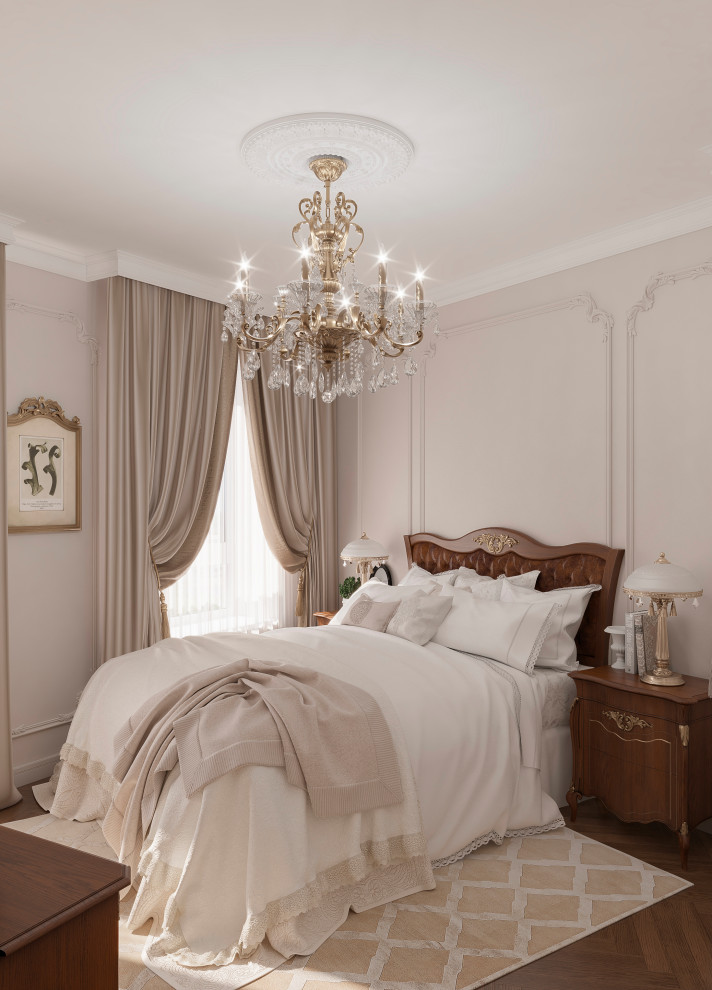 Квартира в классическом стиле с существующей мебелью из массива.