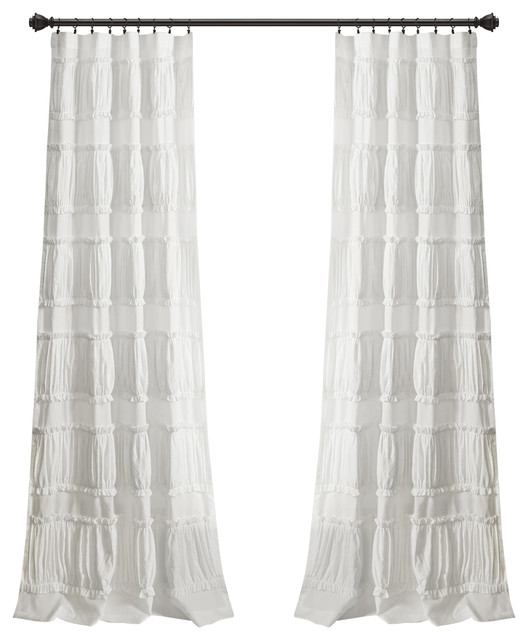 Nova Ruffle Pair Window Panel Traditional Curtains By Lush Decor