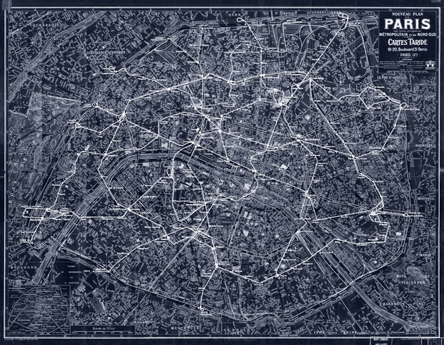 Blackout Paris Map