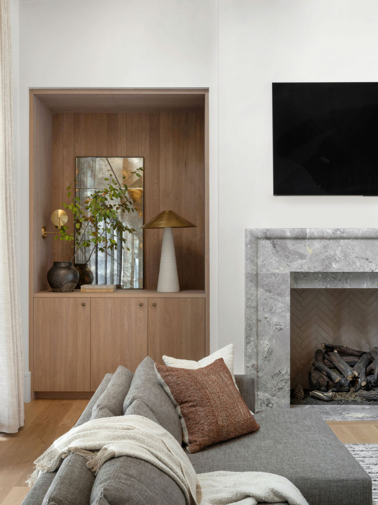 Inspiration for a contemporary living room remodel in Atlanta