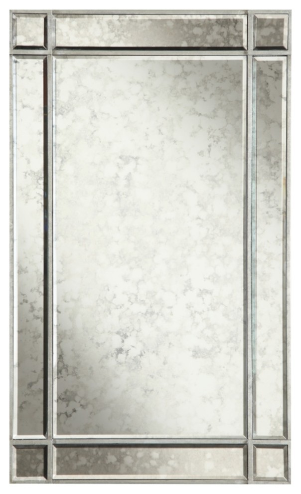 Reyner Antiqued Silver 22" x 36" Wall Mirror
