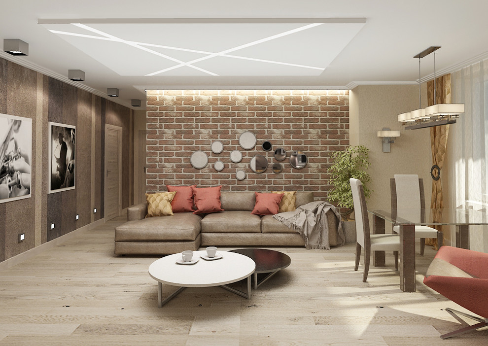 Проект интерьера в современном стиле для молодого бизнес-мэна, 105 м.кв.