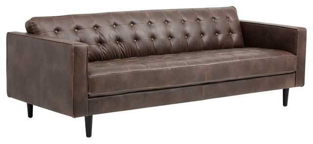 Hadley Sofa Dark Brown Midcentury Sofas By Rustic Modern Hadley Sofa Dark Brown