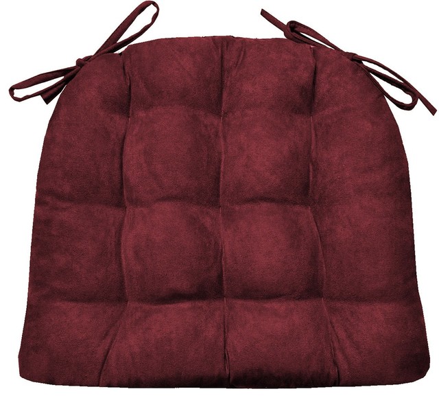 Micro Suede Claret Red Dining Chair Pads Contemporary Seat Micro Suede Claret Red Dining Chair Pads Standard