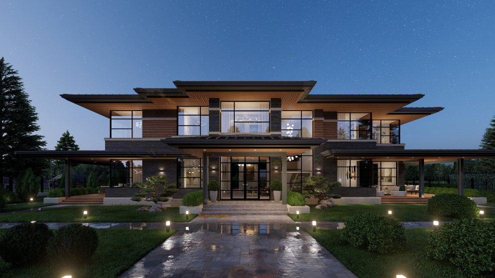 Дом с плоской кровлей в Коломягах