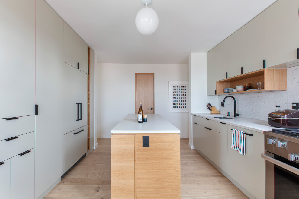 Inspiration for a large scandinavian kitchen in New York.