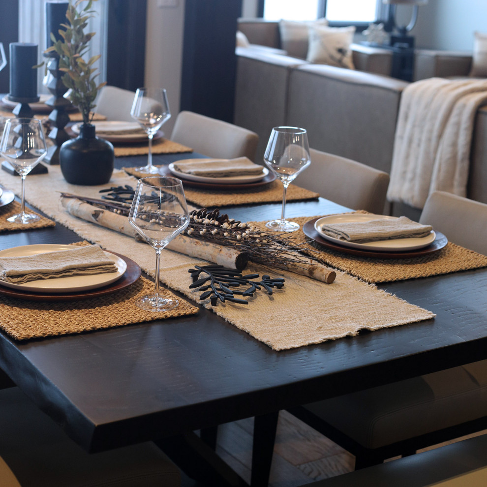 Mountain style dining room photo in Vancouver
