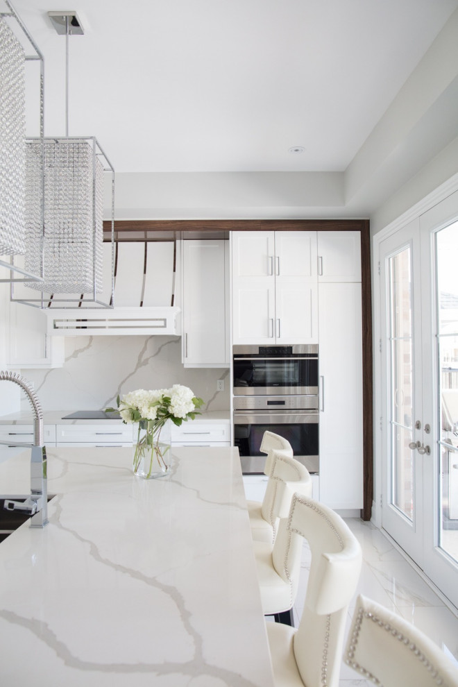 Кухня МДФ белая эмаль Сочи