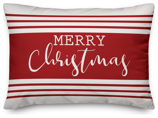 Merry Farmhouse Stripe Pillow Contemporary Outdoor Cushions And Pillows By Designs Direct Houzz - Farmhouse Outdoor Patio Pillows