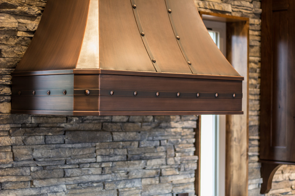 Inspiration for a rustic home design remodel in Denver