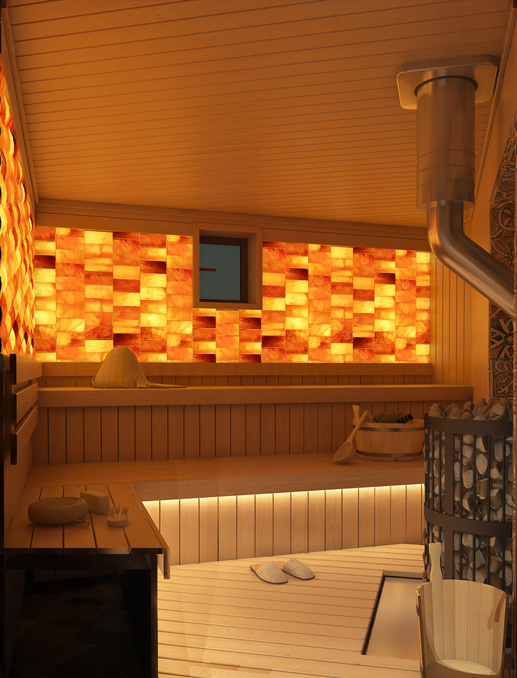 Баня со стеклянной крышей