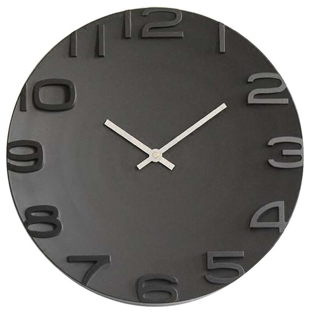 Details about   Modern Wall Clock Contemporary Kitchen Decor Black Minimalist Accent Abstract Ho 