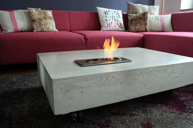Beton loungetisch mit feuerstelle industrial möbel sonstige ...