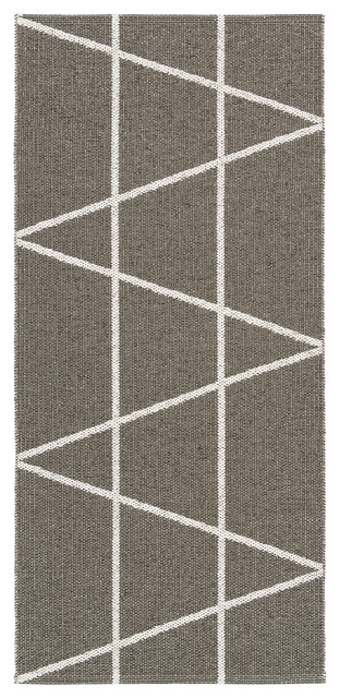 Viggen Woven Vinyl Floor Cloth Grey Scandinavian Floor Rugs