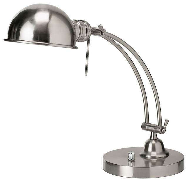 Pharmacy Desk Lamp, Oil Brushed Bronze, adjustable arm and shade