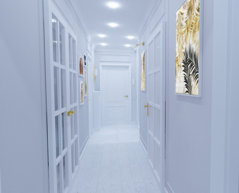 Дизайн-проект двухкомнатной квартиры, 83 м.кв.. Стиль- современная классика.