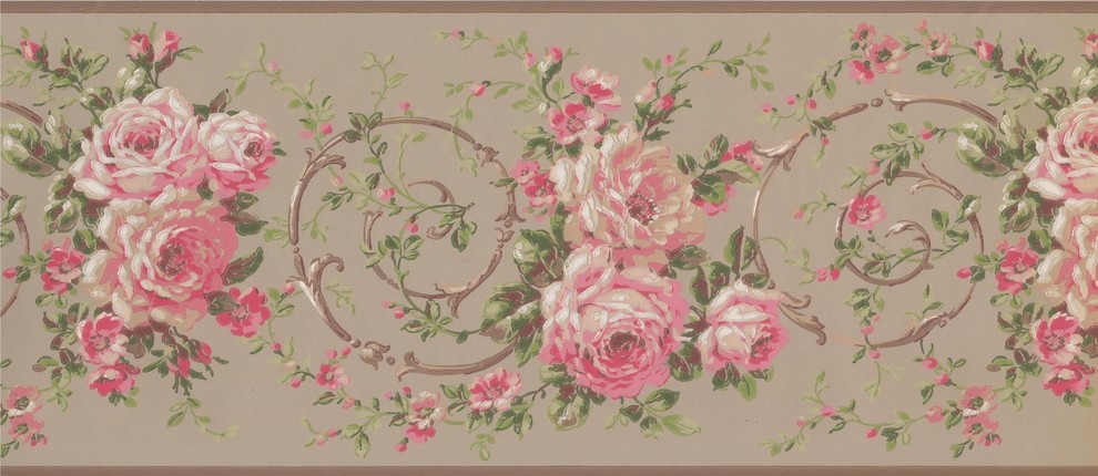 Wallpaper Borders Fl Border 4620 Ba Prepasted