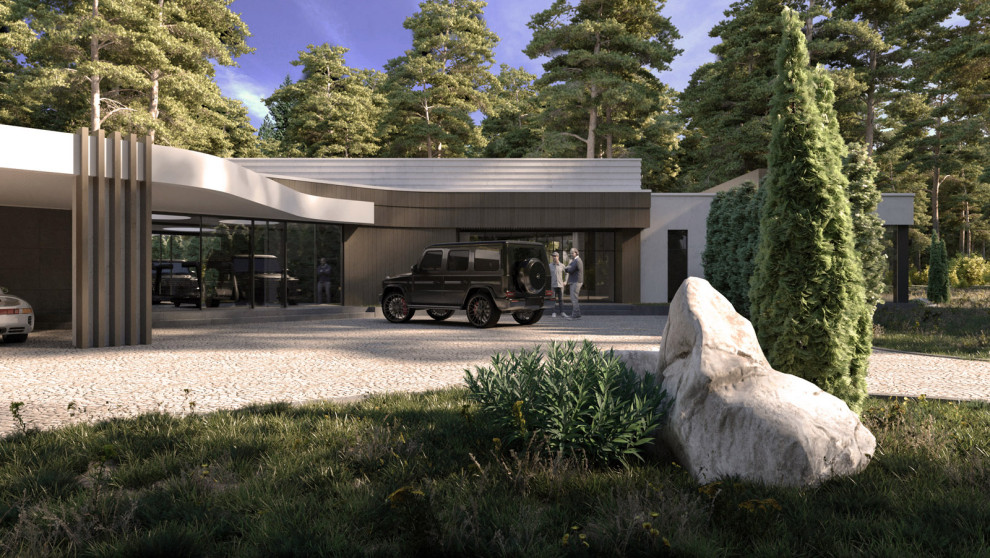 ВИЛЛА В ЛЕСУ В СТИЛЕ НЕО КОНСТРУКТИВИЗМА