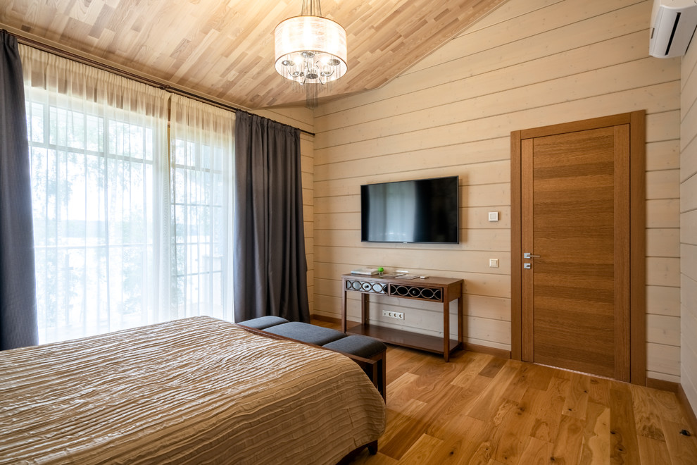 Деревянный дом с современном стиле