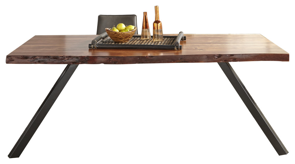 Modus Reese Solid Wood Rectangular Dining Table in Natural Acacia