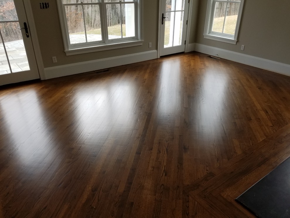 Mendham nj dustless sand Waterpop stain bona spice brown and finish w 4 coats tr Craftsman