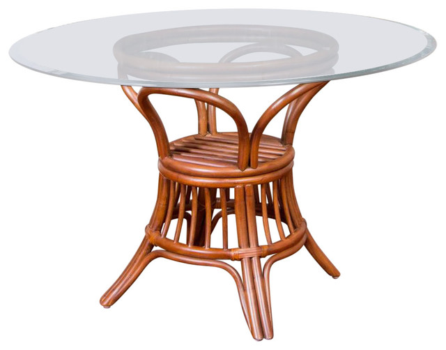 48" Universal Round Dining Table Base In Sienna Tropical Dining