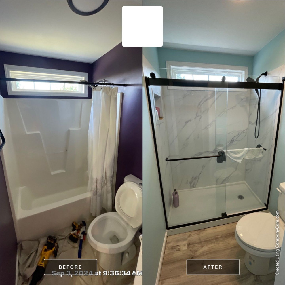 Tub to shower.