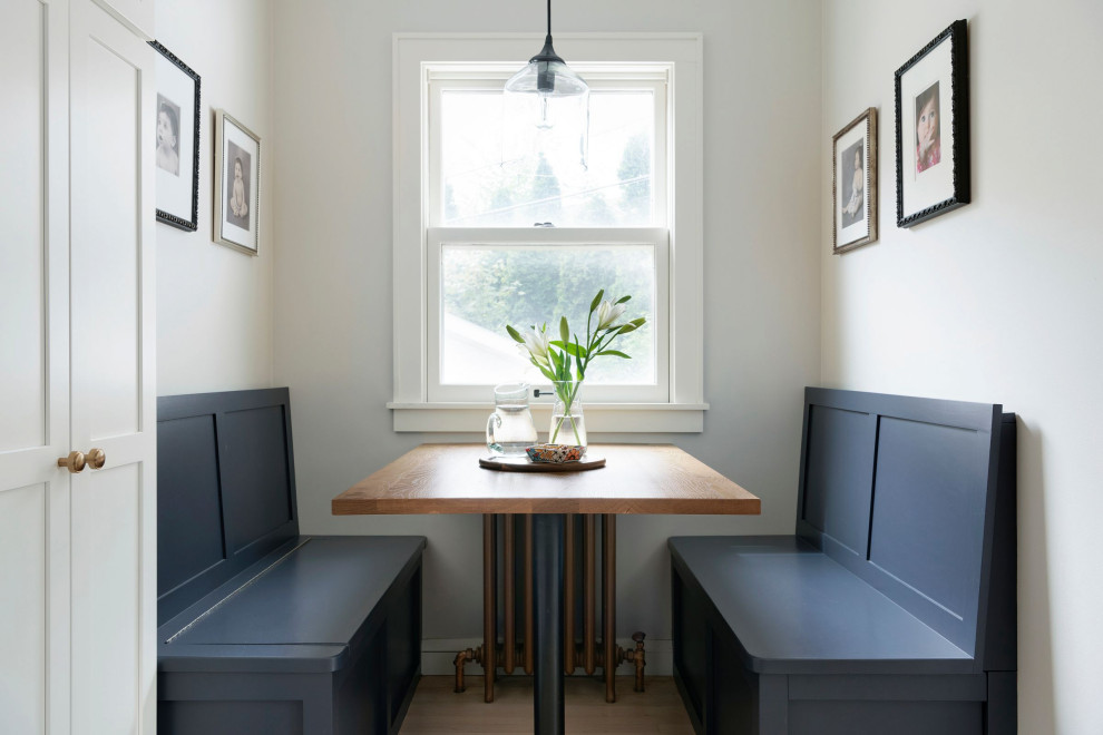 This is an example of a scandi dining room in Minneapolis.