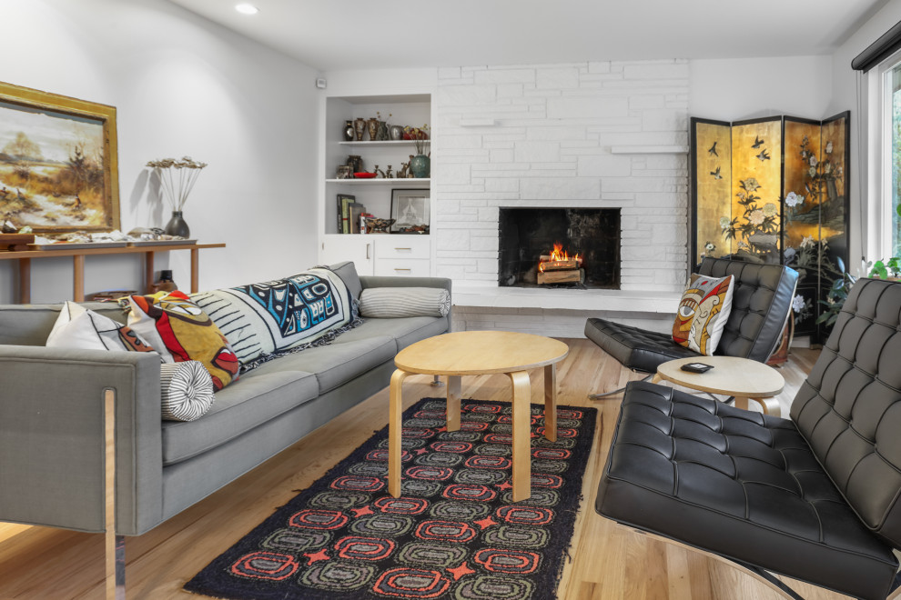 Whole House Renovation in Shoreline - Contemporary - Living Room ...