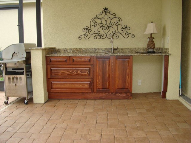 Custom Outdoor Kitchen Cabinetry Fort Myers Fl Transitional