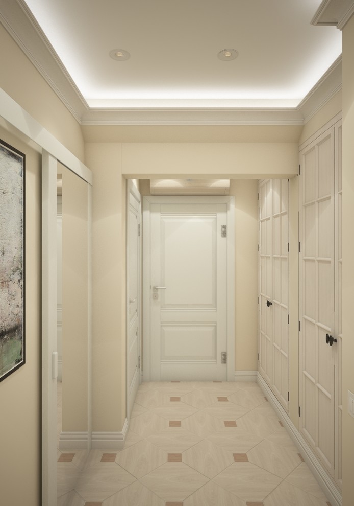 Бюджетный проект двухкомнатной квартиры в стиле неоклассика