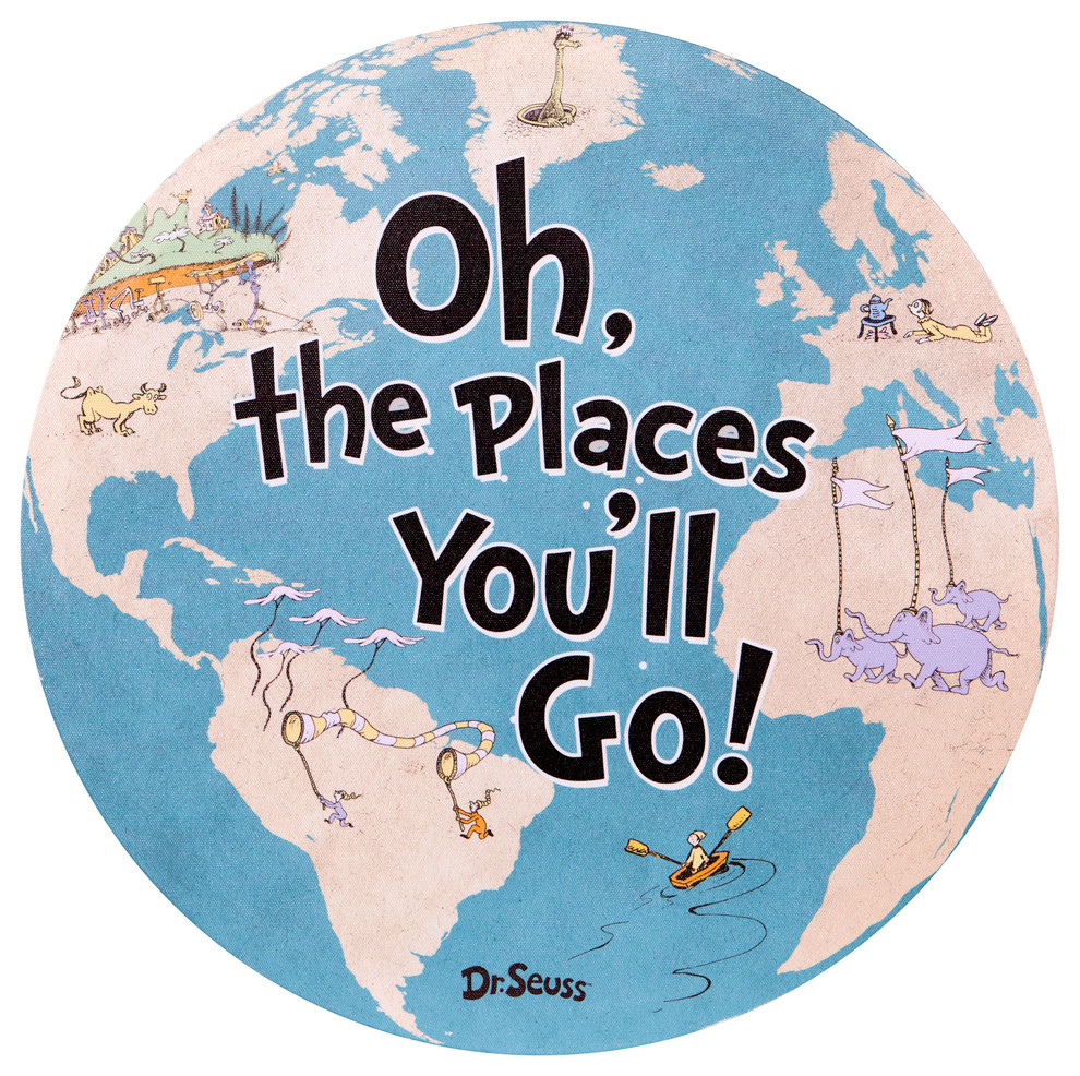 Patton Decor 18 Dr Seuss Oh The Places You Ll Go World Map Round