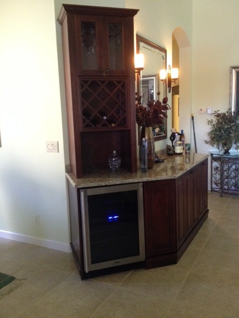 Jack's Dry Bar Maple Wood with Medium Walnut Finish