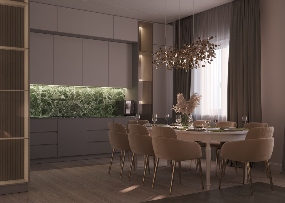 Кухня-гостиная неоклассика