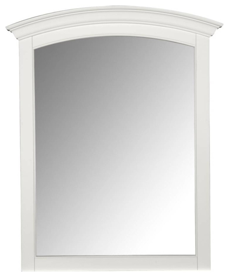 All Seasons Arched Mirror - French White Standard Finish