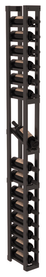 1 Column Display Row Wine Cellar Kit, Redwood, Black/Satin Fi