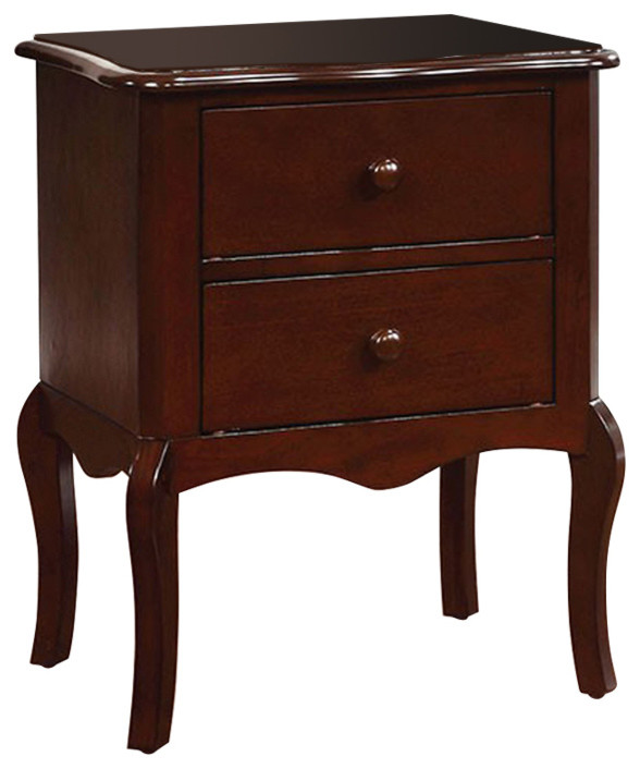 Lexie Traditional Style Night Stand Espresso Traditional