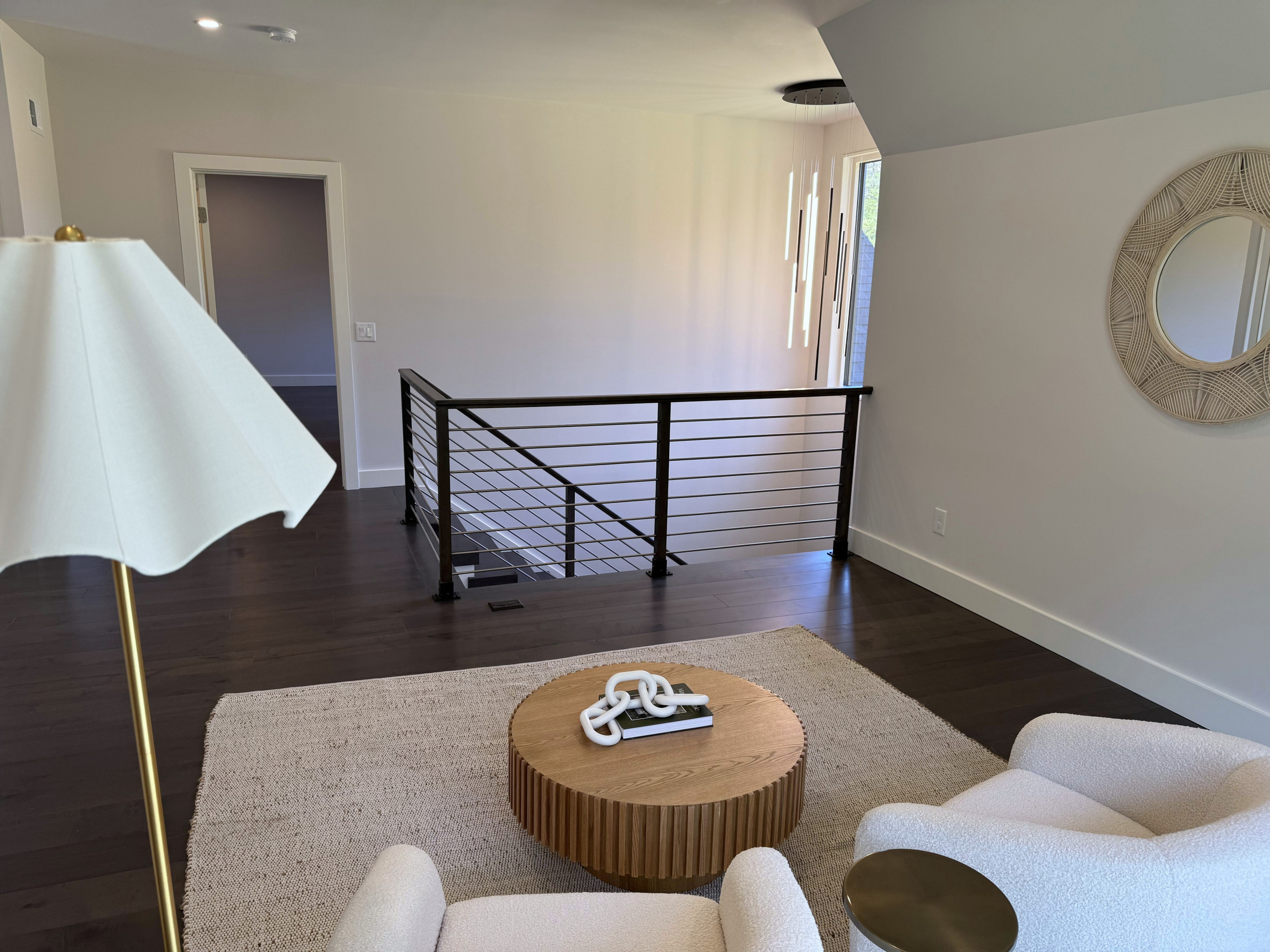 137_Transitional Maple Staircase with Stainless Steel Rail, Clifton, VA 2014