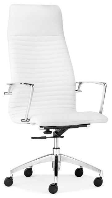 Lion High Back White Office Chair