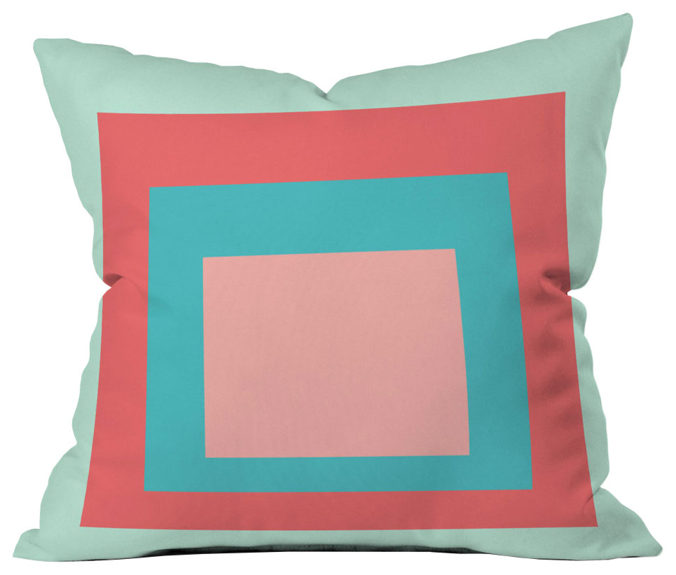 Inside the Color Block Throw Pillow - Pillow Cover Only